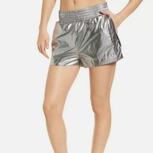 Ivy Park Silver Metallic Boxing Shorts size M